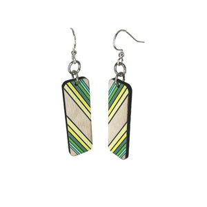 Green Bay Striped Blossom Earrings #190