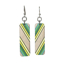 Load image into Gallery viewer, Green Bay Striped Blossom Earrings #190
