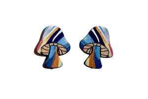 Psychedelic Mushroom Stud Earrings #3109