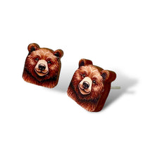 Load image into Gallery viewer, Bear Hug Stud Earrings #3112
