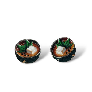 Miso Soup Stud Earrings #3117