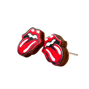 Iconic Tongue and Lips Stud Earrings #3133