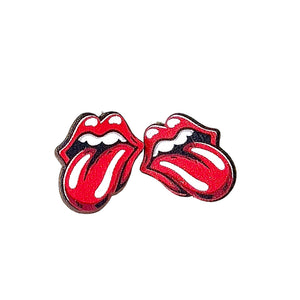 Iconic Tongue and Lips Stud Earrings #3133