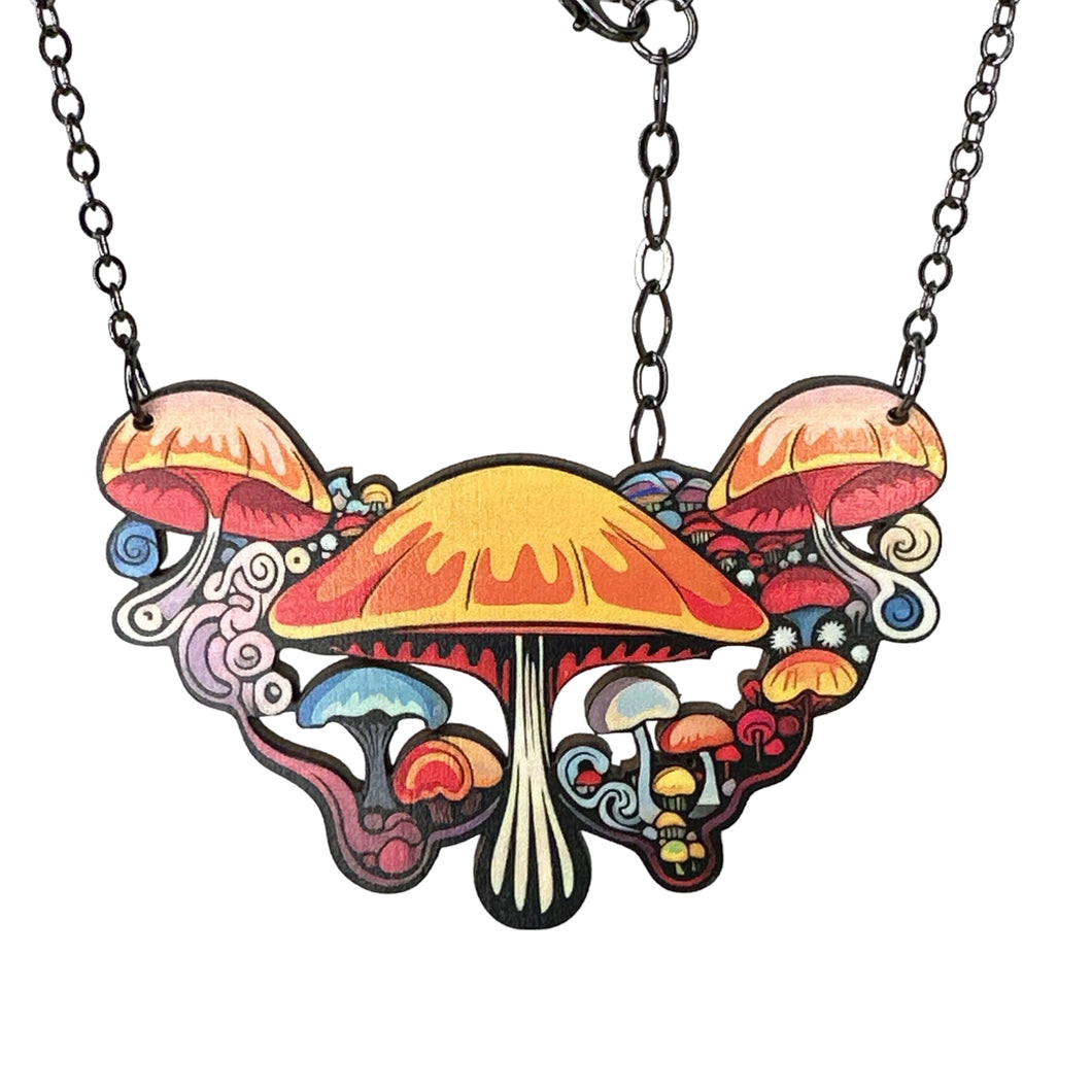 Psychedelic Mushroom Necklace #6140