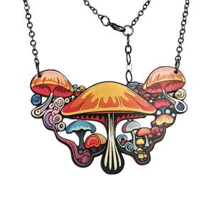 Psychedelic Mushroom Necklace #6140