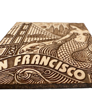 San Francisco Mermaid American Maple Magnet #MM508