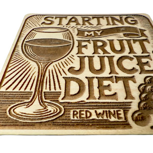 Red Wine Juice Diet Maple Magnet #MM003