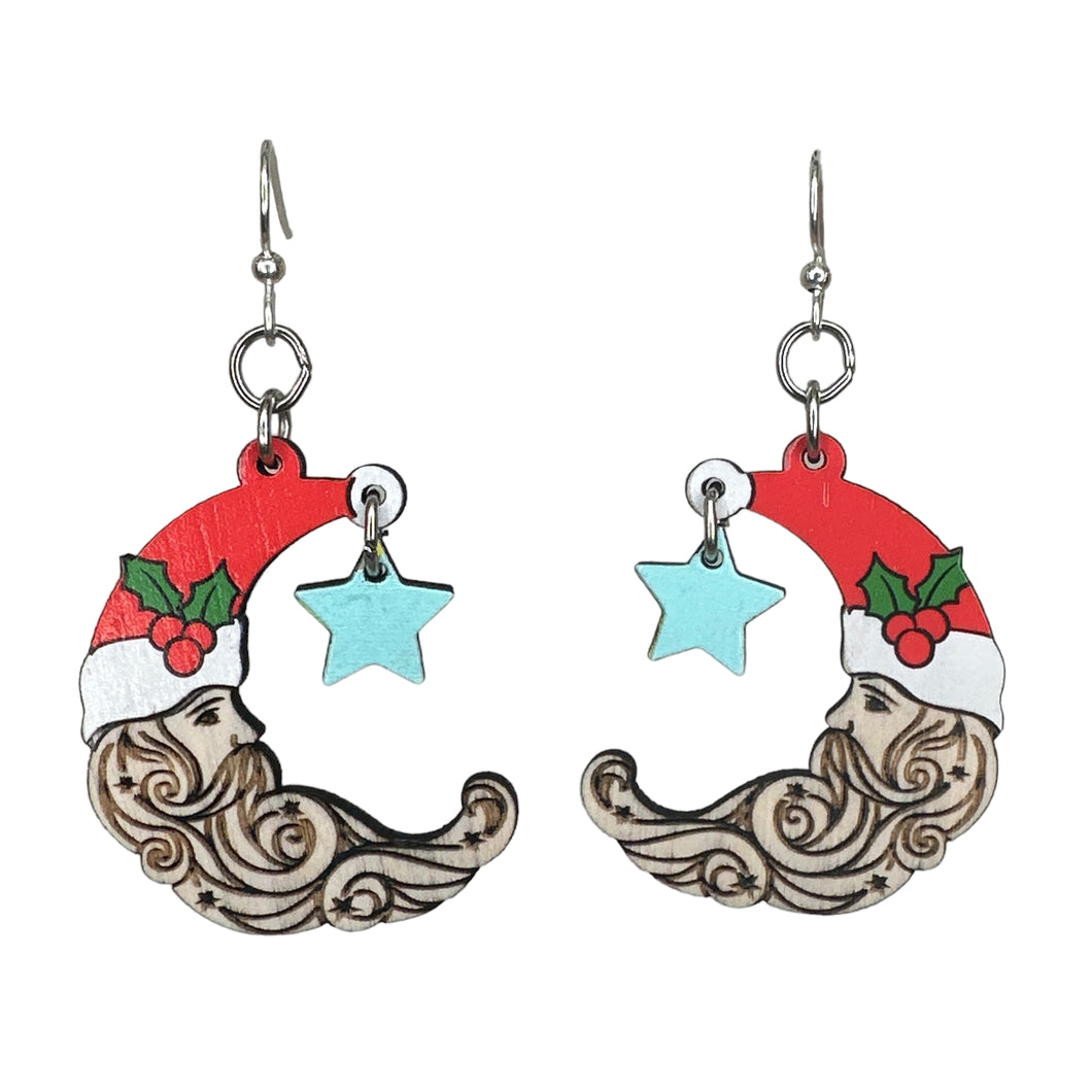 Santa Moon Earrings #1786