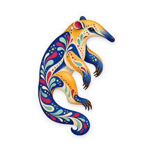 Load image into Gallery viewer, Tamandua folk art ornament O405 on white, laser-cut maple wood, made in USA

