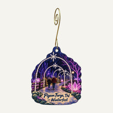 Load image into Gallery viewer, The Old Mill / Pigeon River Pottery Christmas custom wood ornament OC531 hanging on hook
