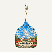 Load image into Gallery viewer, The Old Mill / Pigeon River Pottery Town Icon custom wood ornament OC532 hanging on hook
