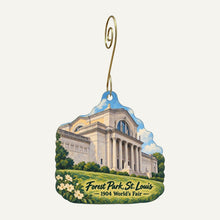 Load image into Gallery viewer, Missouri History Museum Town Icon custom wood ornament OC622 hanging on hook
