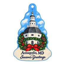 Load image into Gallery viewer, Anne Arundel Medical Center Christmas custom wood ornament OC1020 on white
