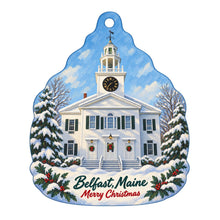 Load image into Gallery viewer, The Green Store Christmas custom wood ornament OC1026 on white
