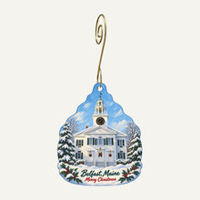 Load image into Gallery viewer, The Green Store Christmas custom wood ornament OC1026 hanging on hook
