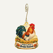 Load image into Gallery viewer, The Green Store Town Icon custom wood ornament OC1027 hanging on hook
