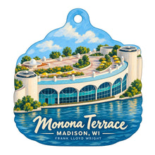 Load image into Gallery viewer, Monona Terrace Community &amp; Convention Center Logo custom wood ornament OC1028 on white
