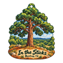 Load image into Gallery viewer, In the Sticks Logo custom wood ornament OC1031 on white
