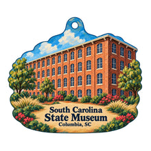 Load image into Gallery viewer, South Carolina State Museum Logo custom wood ornament OC1034 on white
