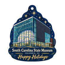 Load image into Gallery viewer, South Carolina State Museum Christmas custom wood ornament OC1035 on white

