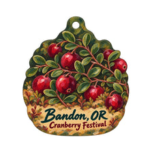 Load image into Gallery viewer, By the Sea Treasures Town Icon custom wood ornament OC1039 on white
