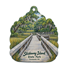 Load image into Gallery viewer, Skidaway Island State Park Logo custom wood ornament OC1043 on white
