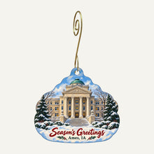 Load image into Gallery viewer, Worldly Goods Christmas custom wood ornament OC1050 hanging on hook
