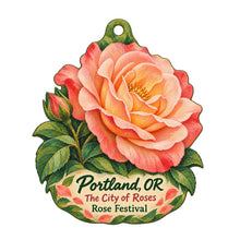 Load image into Gallery viewer, Union Rose Town Icon custom wood ornament OC1054 on white
