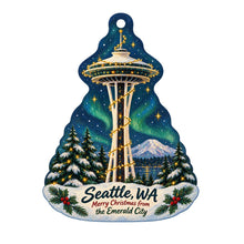Load image into Gallery viewer, Museum of History &amp; Industry Christmas custom wood ornament OC1059 on white

