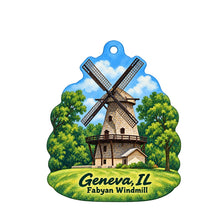 Load image into Gallery viewer, Wild Roots Geneva Town Icon custom wood ornament OC1069 on white
