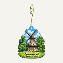 Load image into Gallery viewer, Wild Roots Geneva Town Icon custom wood ornament OC1069 hanging on hook
