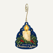 Load image into Gallery viewer, Luther Book Shop Christmas custom wood ornament OC1074 hanging on hook
