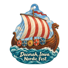 Load image into Gallery viewer, Luther Book Shop Town Icon custom wood ornament OC1075 on white
