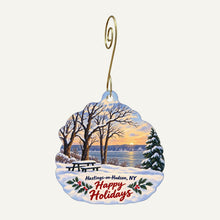 Load image into Gallery viewer, Chelsea Dry Goods Christmas custom wood ornament OC1092 hanging on hook
