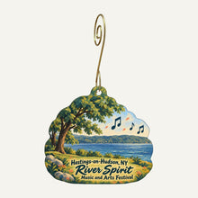 Load image into Gallery viewer, Chelsea Dry Goods Town Icon custom wood ornament OC1093 hanging on hook

