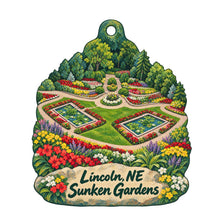 Load image into Gallery viewer, Oak Creek Plants &amp; Flowers Town Icon custom wood ornament OC1096 on white
