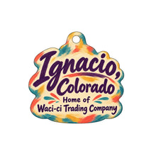 Load image into Gallery viewer, Waci-ci Trading Company Town Icon custom wood ornament OC1486 on white
