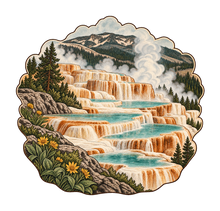Load image into Gallery viewer, Mammoth Terrace Steps M106 original magnet artwork
