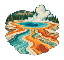 Load image into Gallery viewer, Thermal River Ribbons M110 original magnet artwork
