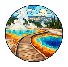 Load image into Gallery viewer, Geyser Basin Boardwalk M111 original magnet artwork
