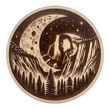 Load image into Gallery viewer, Half Dome Yosemite maple wood souvenir magnet, laser-cut and made in USA
