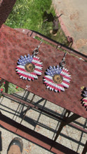 Load and play video in Gallery viewer, American Sunflower Earrings #1767
