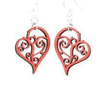 Load image into Gallery viewer, Heart in Vines Earrings #1042
