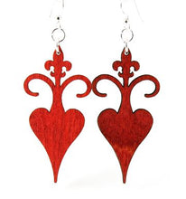 Load image into Gallery viewer, Rooted Fleur de Lis Earrings # 1163
