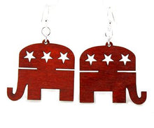 Load image into Gallery viewer, Republican Elephant Earrings # 1216
