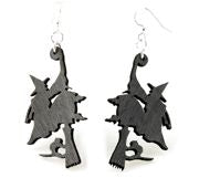 Witch On Broomstick Earrings # 1227