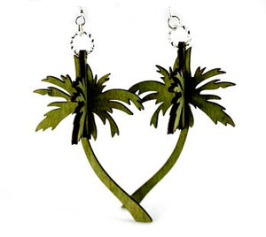 3D Palm Tree Earrings # 1235