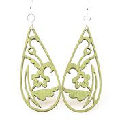 Load image into Gallery viewer, Floral Tear Drop Earrings # 1243
