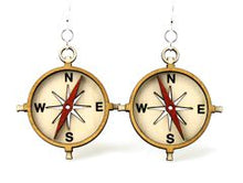 Load image into Gallery viewer, Compass Earrings # 1265
