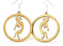 Load image into Gallery viewer, Kokopelli in a Circle Earrings # 1267
